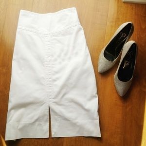 Mac&Jac White Pencil Skirt
